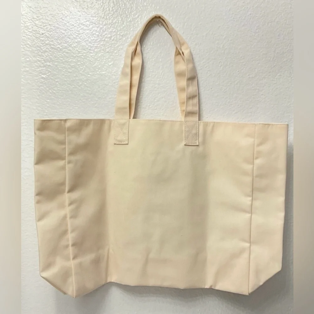 D&G Cream Tote Bag with‎ Embellished Logo